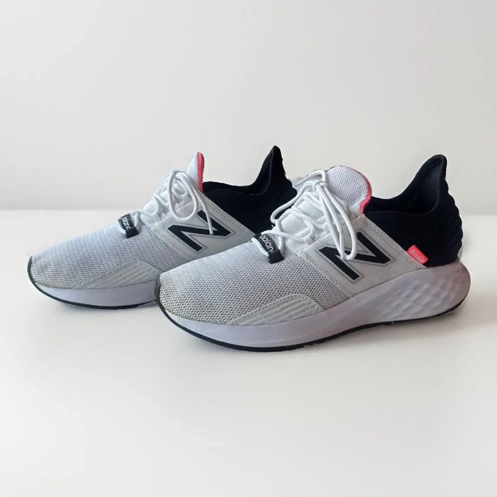 New Balance Fresh Foam Roav Women's Size 10 White Black Pink WROAVLW Excellent
